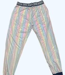 Top Drawer Unicorn Dreams  Silver Pajama Sleep Pants Large Polyester/Spandex