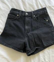 90s Vintage High-Waisted Shorts Black Mom Shorts