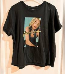 Dua Lipa Black T-Shirt Cropped