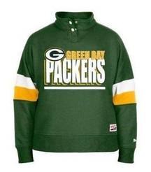 3X Green Bay Packers New Era Womens Plus Size Mock Sweatshirt NWT