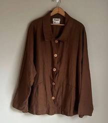 Flax button down blazer jacket