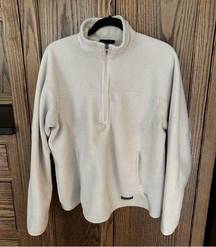 Patagonia  | Synchilla Fleece Half Zip Pullover Sweater in cream white | large