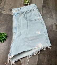 Uniqlo Jeans High Rise Cut Off Denim Jean Shorts Size 24