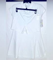 NWT Zella White Sport Dress Tennis Active With Short