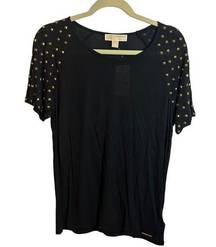 Michael Kors NWT  STUDDED SLEEVE TEE