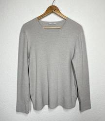 MM Lafleur Large L Pullover Wool Blend Sweater Light Gray