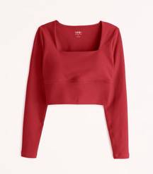 Abercrombie YPB sculptLUX Long-Sleeve Slim Squareneck Top