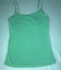 AMBIANCE APPAREL built in bra silky adjustable spaghetti straps turquoise size M