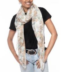 NWT Giani Bernini Watercolor Floral Wrap Scarf, Ivory One Size New w/Tag $32.50