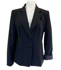 Yves Saint Laurent WOOL uniform Suit Jacket Blazer Black 42 Medium Long Sleeve