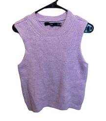 Vera Moda Purple Knit Sleeveless Sweater Vest Tank Size Small