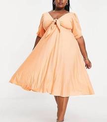 ASOS  Curve Coral Midi Length Sundress