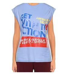 Corita Kent Graphic print Cotton jersey T shirt In Tender Blue M