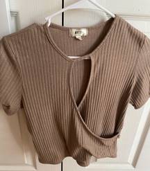 never worn tan crop top 