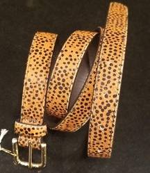 💕ULLA JOHNSON💕 Leather Calf Hair Belt ~ Cheetah