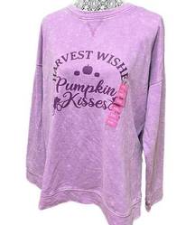 Pumpkins & Potions Fall Crewneck & Fuzzy Socks Set / Size XXL