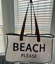 New canvas Beach Please bag. Plenty of room.