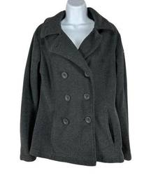 Columbia Women's Double Breasted Pea Coat Size M Gray