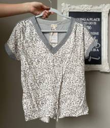 Short Sleeve Casual Blouse