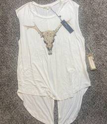 Blush Noir deer Skull Tank Size medium NWT