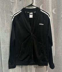 Adidas basic black striped jacket