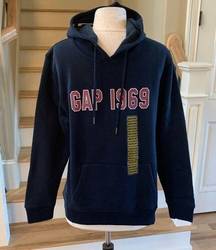 Gap  Sweatshirt Blue Hoodie Pullover Womens Medium New Cotton Blend Comfy