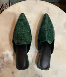 Snakeskin Mules