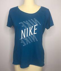 Nike Athletic Cut Tee Shirt- Modern Font