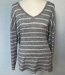 A New Day  striped sweater.  V-neck.  Size Large.