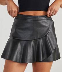 Leather Mini Skort