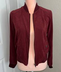 Burgundy Bomber Jacket