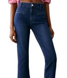 Anthropologie  The Essential Slim high-rise straight crop jeans