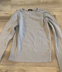 Brandy Melville heart pointelle leah long sleeve top