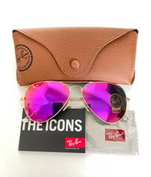 Ray-Ban Aviator Sunglasses Pink Size 58mm