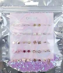 CAPELLI New York 20Pc Earring Set in Glitter Pouch