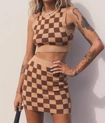 Princess Polly Luci Checkered Mini Skirt