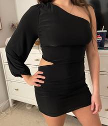 Black mini dress