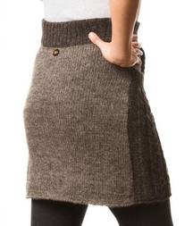 NEW  Designs Handmade in Nepal Brown Wool Mandy Skirt Size Small