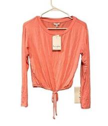 Love, Fire pink drawstring bottom long sleeve top nwt size XS A21