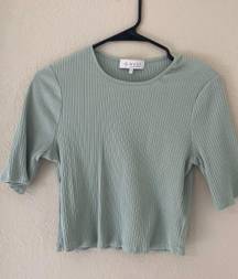 Sea Foam Green 3/4 Sleeve Shirt