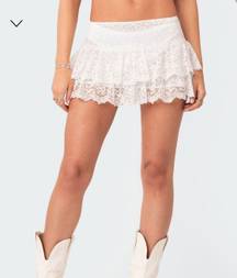 ruffle mini skirt