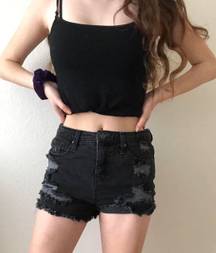 Wild Fable black frayed denim shorts