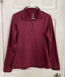 REI Women’s Polartec Quarter Zip Pullover Active Outdoor Base Layer Red Large