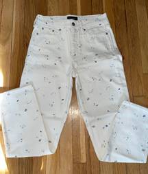 Free Assembly White Floral Pants 