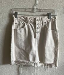 White / Denim Skirt