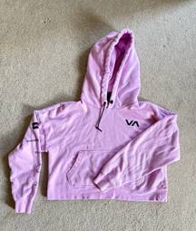 Pink RVCA Cropped Hoodie