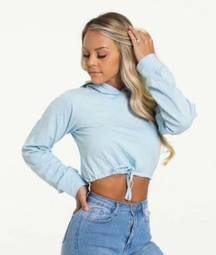 NVGTN Light Blue  Cropped Hoodie