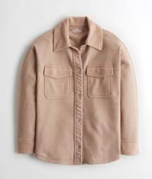 Fleece Button-Up Shirt Jacket