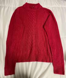 Allison Daley Womens Turtle Neck LongSleeve Red Sweater Size PS