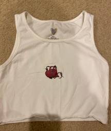white with heart tank 